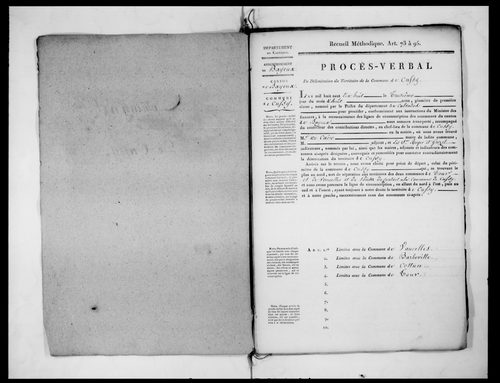 Procès-verbal de délimitation du territoire