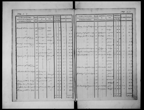 état de section