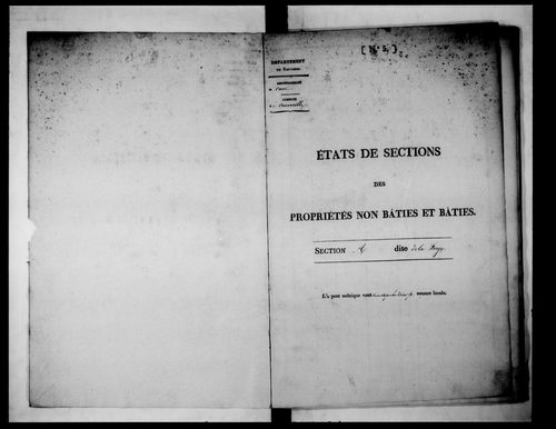 état de section (1827)