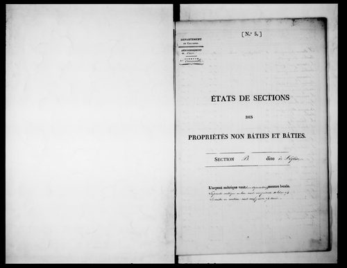 état de section (1827)