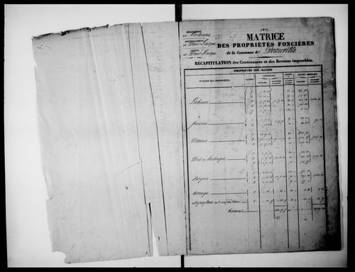 matrice cadastrale des propriétés foncières (bâties et non bâties), 1831-1913, 1er vol. (folios 1-432)