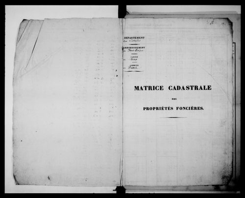 matrice cadastrale des propriétés foncières (bâties et non bâties)
