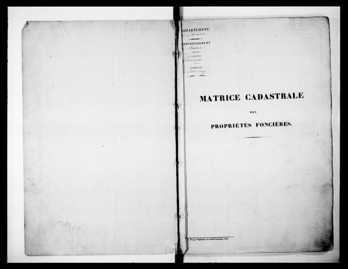 matrice cadastrale des propriétés foncières (bâties et non bâties)