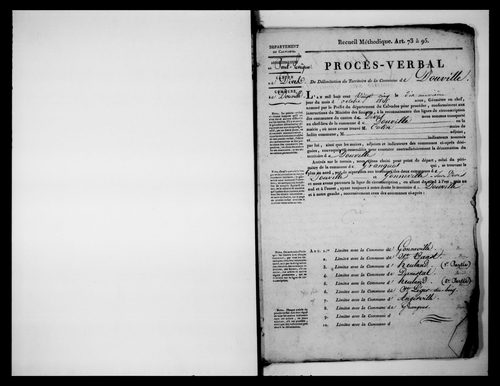 Procès-verbal de délimitation du territoire