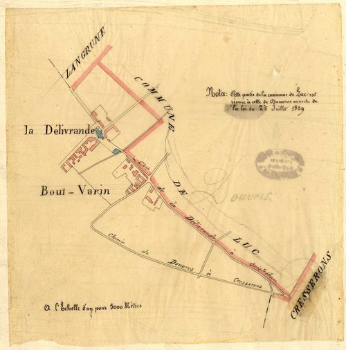 Section hameau de la Délivrande, détaché de Luc-sur-Mer en 1839