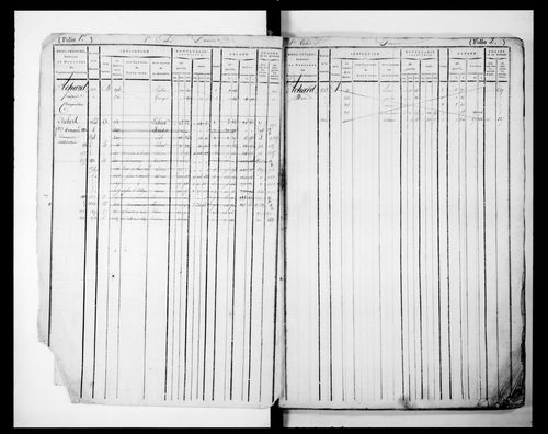 matrice cadastrale des propriétés foncières (bâties et non bâties), 1822-1913, 1er vol. (folios 1-503)