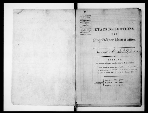 état de section (1824)