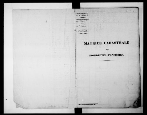 matrice cadastrale des propriétés foncières (bâties et non bâties)