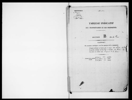 état de section (1824)