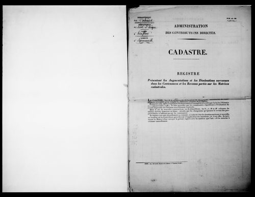 matrice cadastrale des propriétés foncières (bâties et non bâties)