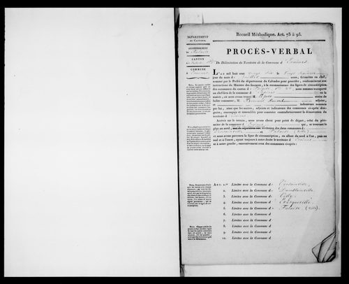Procès-verbal de délimitation du territoire