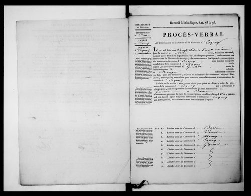 Procès-verbal de délimitation du territoire