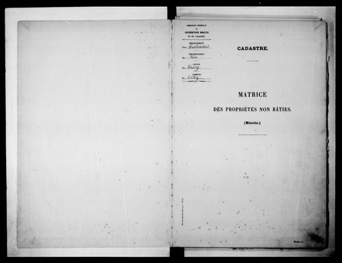 matrice cadastrale des propriétés non bâties