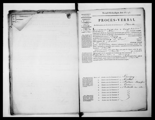 Procès-verbal de délimitation du territoire