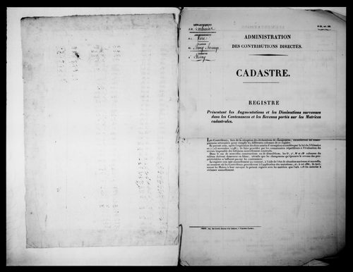 matrice cadastrale des propriétés foncières (bâties et non bâties)