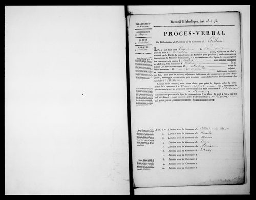 Procès-verbal de délimitation du territoire