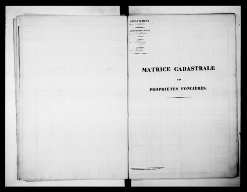 matrice cadastrale des propriétés foncières (bâties et non bâties)