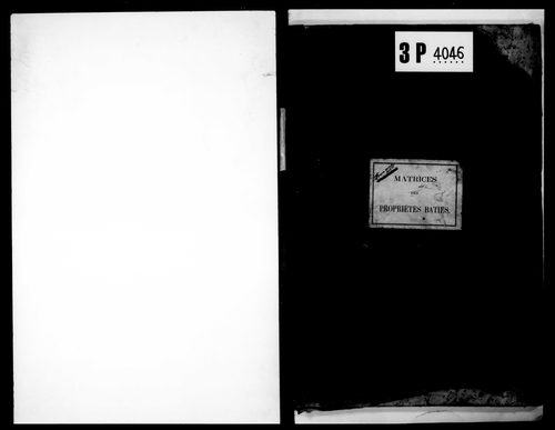 matrice cadastrale des propriétés bâties
