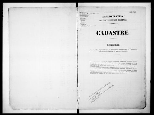 matrice cadastrale des propriétés foncières (bâties et non bâties)