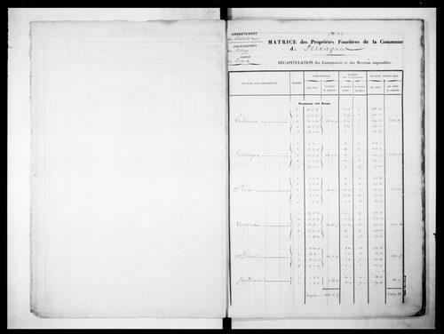 matrice cadastrale des propriétés foncières (bâties et non bâties)