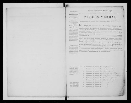 Procès-verbal de délimitation du territoire