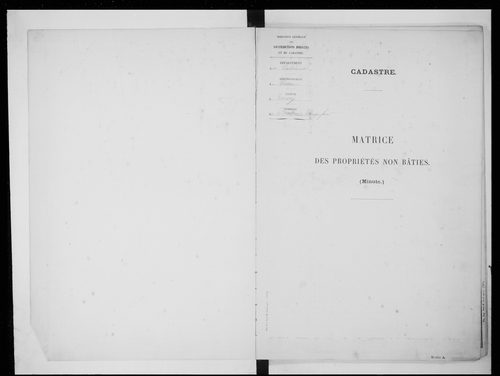 matrice cadastrale des propriétés non bâties