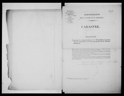 matrice cadastrale des propriétés foncières (bâties et non bâties)