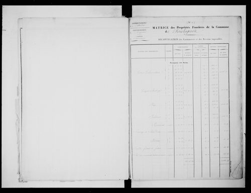 matrice cadastrale des propriétés foncières (bâties et non bâties)