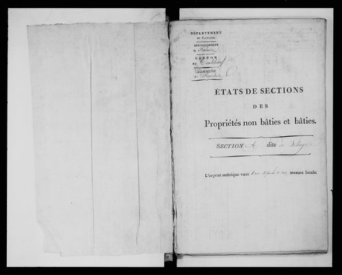 état de section (1824)