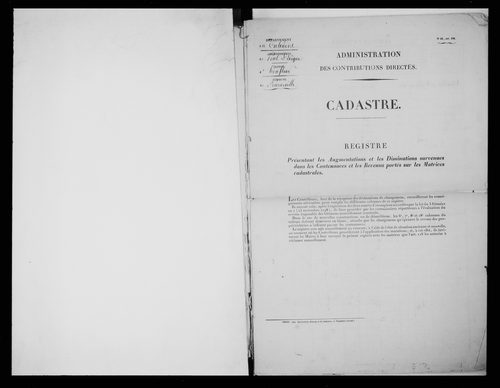 matrice cadastrale des propriétés foncières (bâties et non bâties)