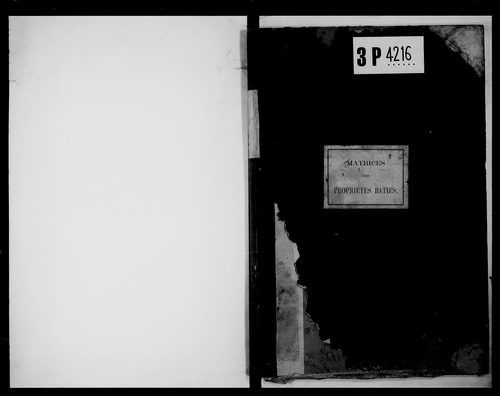 matrice cadastrale des propriétés bâties