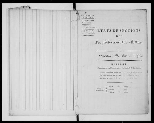 état de section