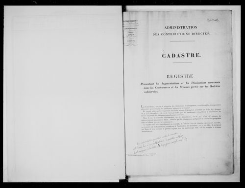 matrice cadastrale des propriétés foncières (bâties et non bâties)