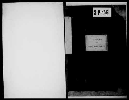 matrice cadastrale des propriétés bâties