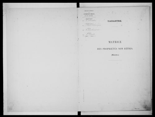 matrice cadastrale des propriétés non bâties