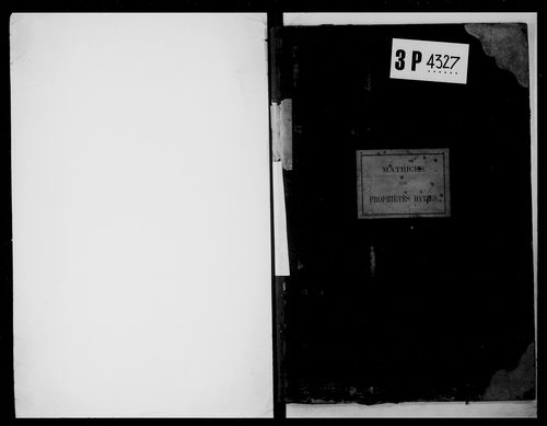 matrice cadastrale des propriétés bâties