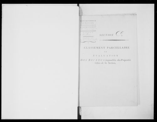 état de section (1810)