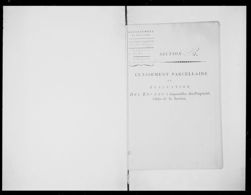 état de section (1810)