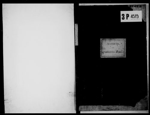 matrice cadastrale des propriétés bâties