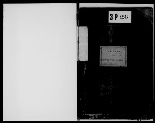 matrice cadastrale des propriétés bâties
