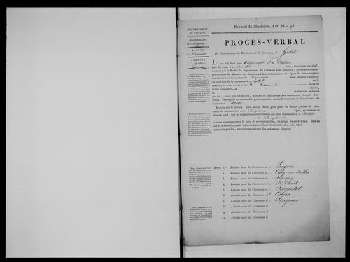 Procès-verbal de délimitation du territoire