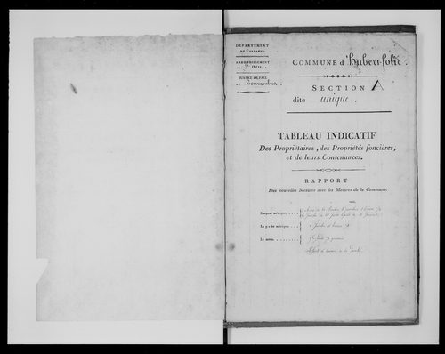 état de section (1823)