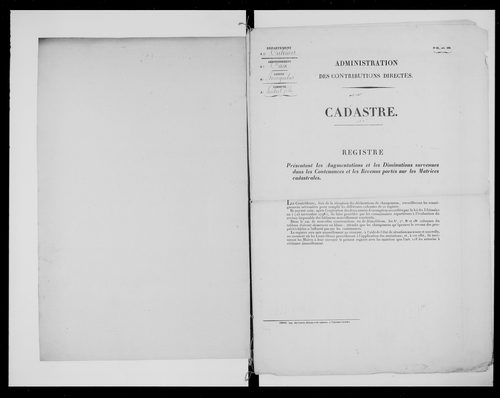 matrice cadastrale des propriétés foncières (bâties et non bâties)