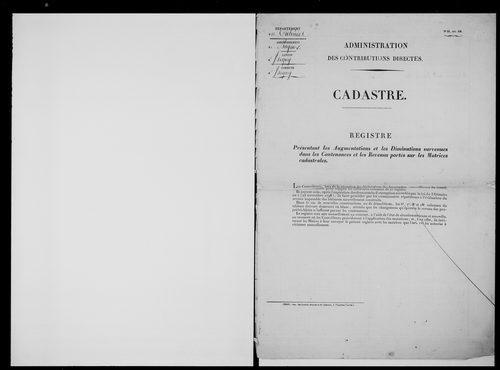 matrice cadastrale des propriétés foncières (bâties et non bâties)