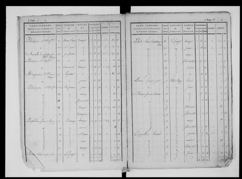état de section (1825)
