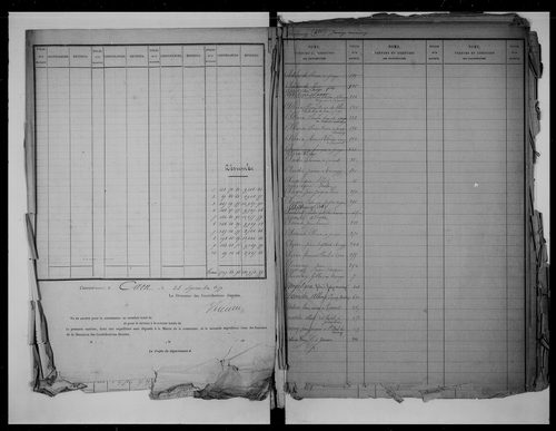 matrice cadastrale des propriétés foncières (bâties et non bâties), 1832-1890, 1er vol. (folios 1-408)
