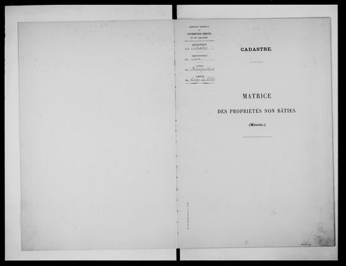 matrice cadastrale des propriétés non bâties