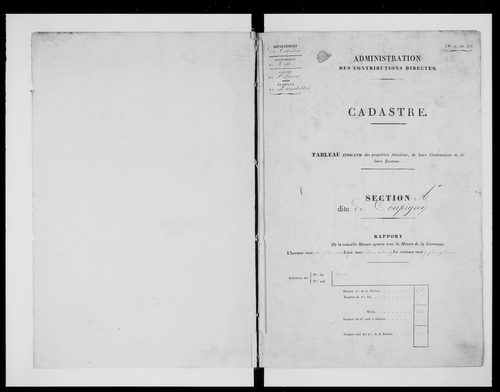 état de section (1833)