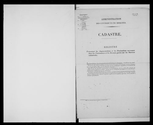 matrice cadastrale des propriétés foncières (bâties et non bâties)