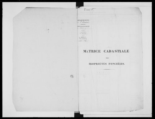 matrice cadastrale des propriétés foncières (bâties et non bâties)